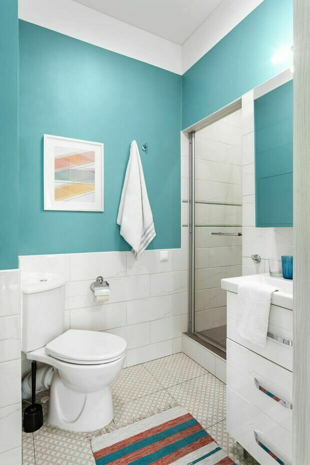 Фотография: Ванная в стиле Современный, Малогабаритная квартира, Квартира, Проект недели, Москва, 2 комнаты, до 40 метров, RodenHome, Екатерина Паршинцева – фото на INMYROOM