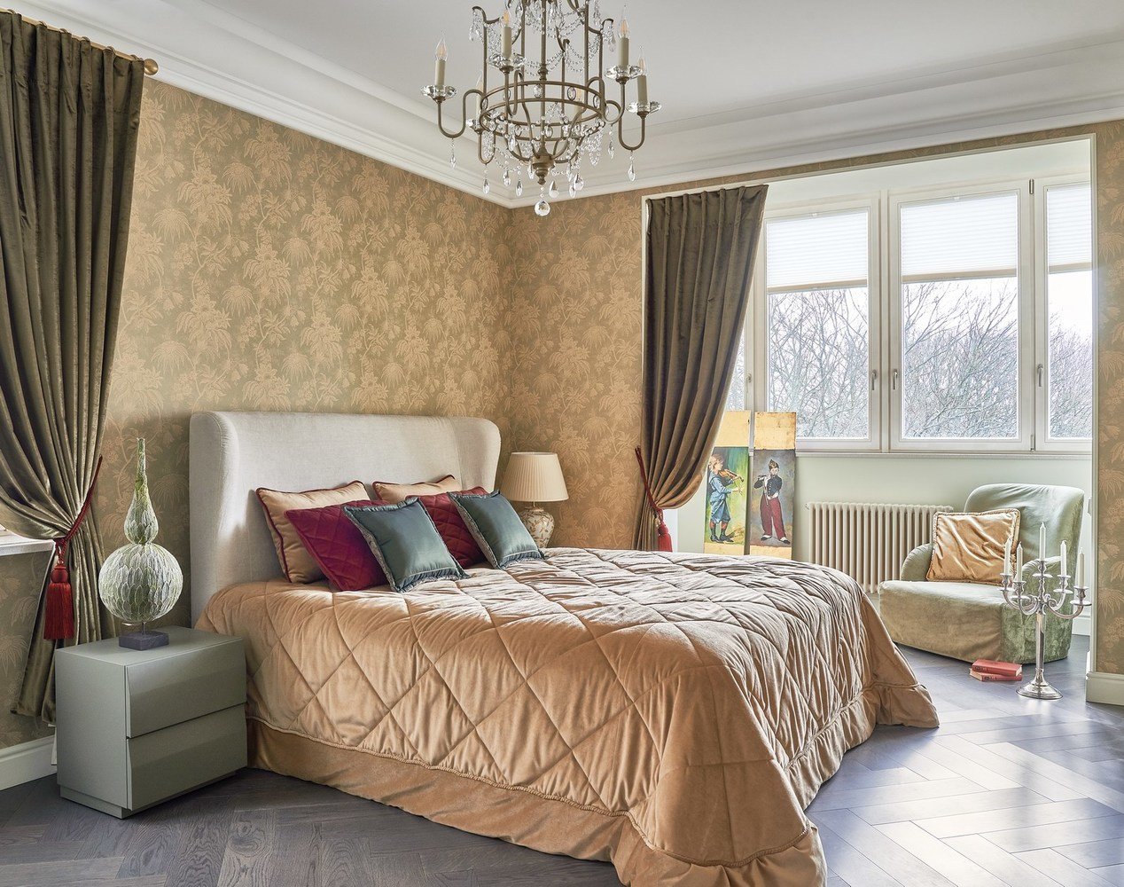 Фотография: Спальня в стиле Классический, Современный, Эклектика, Квартира, Проект недели, Калининград, 4 и больше, Более 90 метров, Виктория Лазарева – фото на INMYROOM