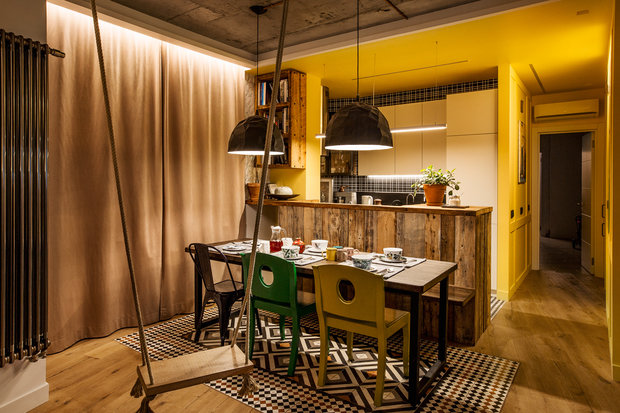 Фотография: Кухня и столовая в стиле Прованс и Кантри, Эко, Эклектика, Квартира, Проект недели, Химки, Монолитный дом, 4 и больше, Более 90 метров, Ирина Бородинова, Илья Бирюков, Archibeyou – фото на INMYROOM