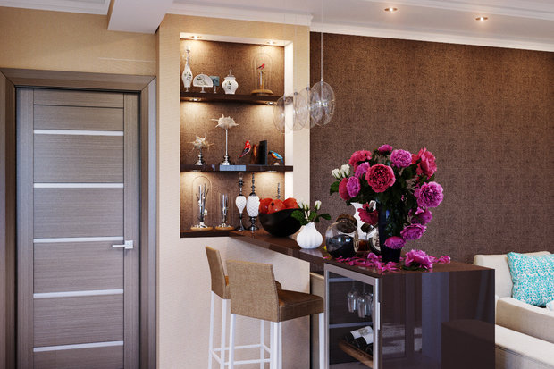 Фото из портфолио Пляжный стиль для кухни гостиной – фотографии дизайна интерьеров на INMYROOM