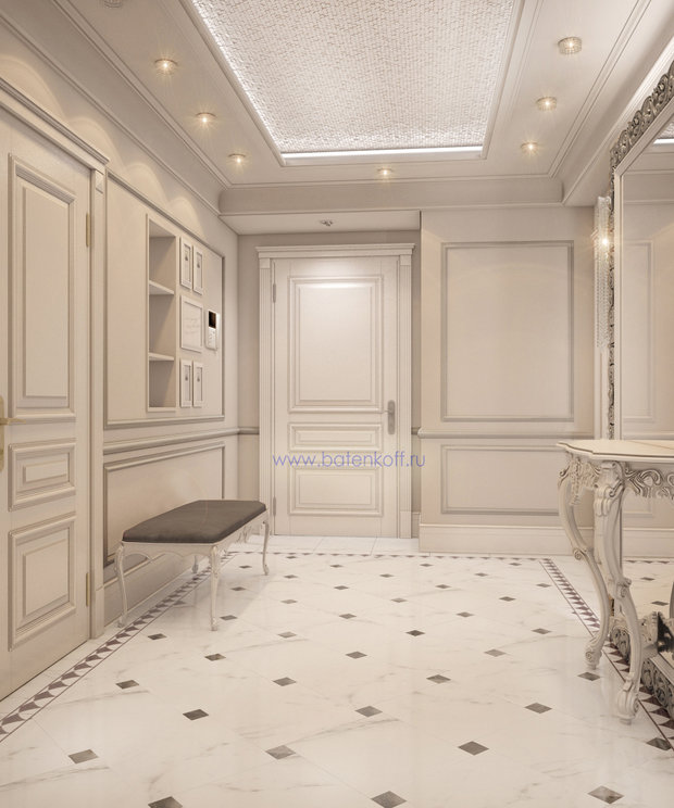 Фото из портфолио Москва. Дизайн проект прихожей в квартире в современной классике – фотографии дизайна интерьеров на INMYROOM