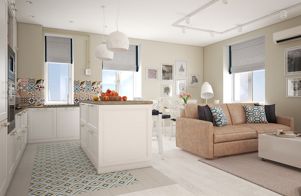 Фотография: Кухня и столовая в стиле Скандинавский, Современный, Дом, Проект недели, Дом и дача, Московская область, кухня-гостиная дизайн, Студия 3.14, Таунхаус, Тимур Абдрахманов, Борис Комаровский, Ирина Леготкина, таунхаус с мансардой – фото на INMYROOM