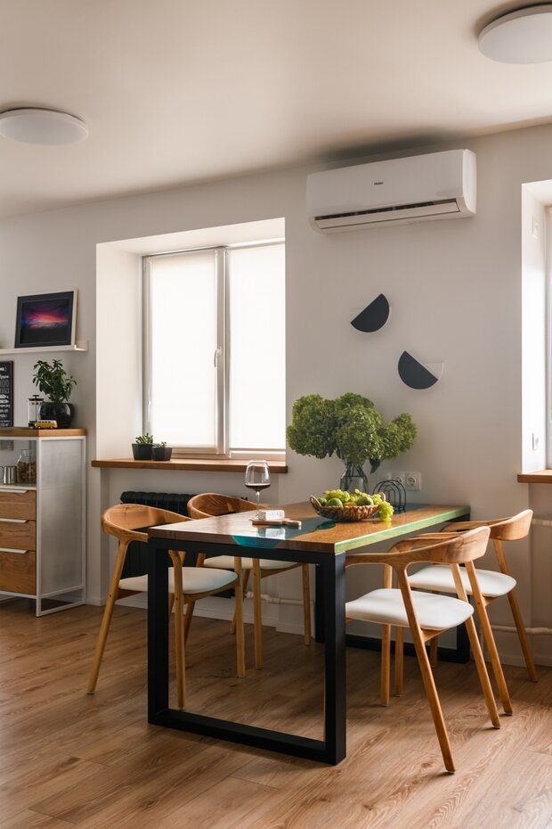 Фотография: Кухня и столовая в стиле Скандинавский, Современный, Квартира, Проект недели, Липецк, Хрущевка, Кирпичный дом, 3 комнаты, 60-90 метров, Наталия Сытникова – фото на INMYROOM