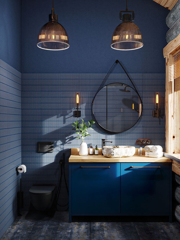 Фотография: Ванная в стиле Лофт, Современный, Эклектика, Прованс и Кантри, Дом, Проект дня, Дом и дача, Юлия Чернова, 3 комнаты, Более 90 метров, Астрахань – фото на INMYROOM