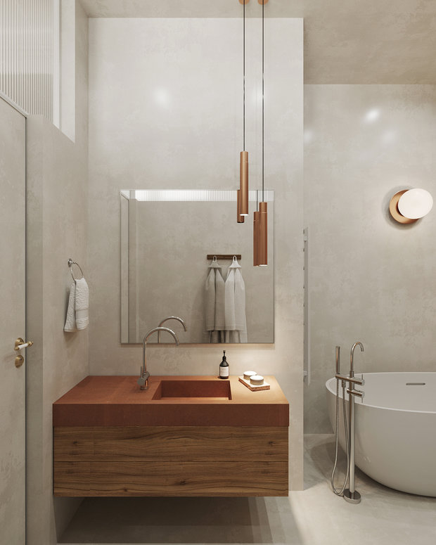 Фотография: Ванная в стиле Эклектика, Квартира, Проект недели, Санкт-Петербург, 3 комнаты, Более 90 метров, Дарья Лёхова – фото на INMYROOM