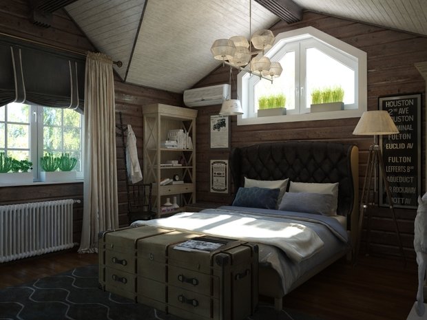 Фотография: Спальня в стиле Прованс и Кантри, Дом, Россия, Декор, Мебель и свет, Белый, Бежевый, Серый, Коричневый, Дом и дача, Павел Алексеев, Казань, dom-iz-brusa – фото на INMYROOM