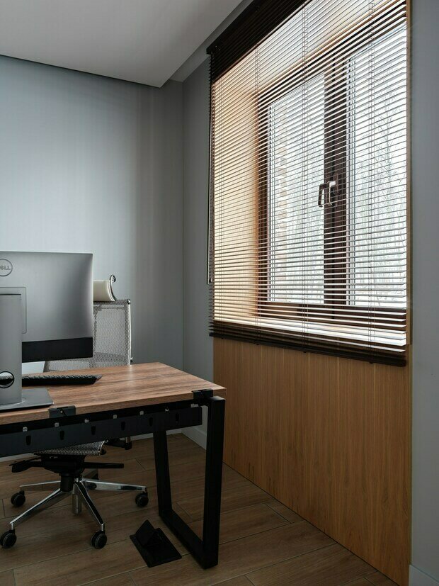 Фотография: Кабинет в стиле Современный, Минимализм, Дом, Проект дня, Дом и дача, Ленинградская область, 4 и больше, Более 90 метров, Анара Беркалиева – фото на INMYROOM