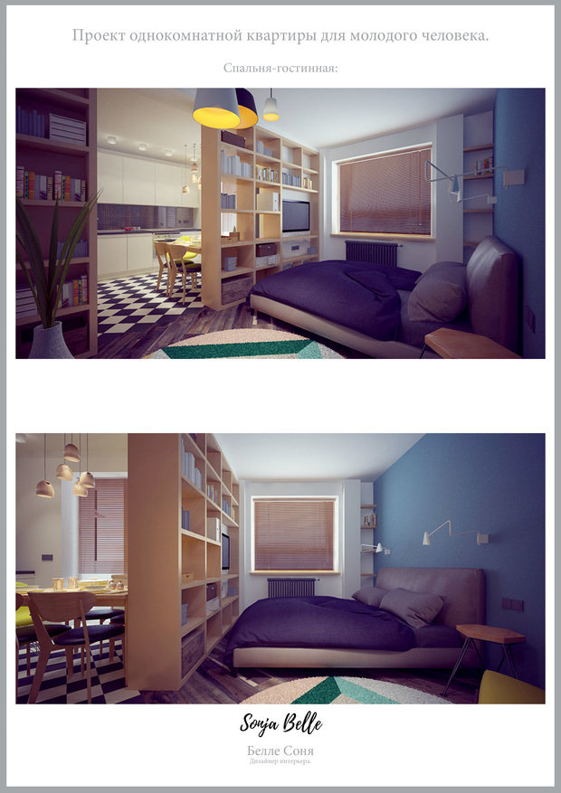 Фото из портфолио Маленькая квартира-студия – фотографии дизайна интерьеров на INMYROOM