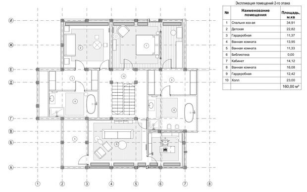 Фотография: Планировки в стиле , Современный, Проект дня, Дача, Подмосковье, Блочный дом, 4 и больше, Более 90 метров, Марина Жеренко – фото на INMYROOM