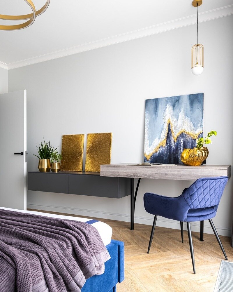 Фотография: Спальня в стиле Современный, Классический, Квартира, Проект недели, Москва, Марина Козлова, 3 комнаты, 60-90 метров, ColorCode Interiors – фото на INMYROOM