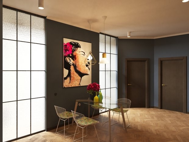 Фотография: Кухня и столовая в стиле Минимализм, Эклектика, Квартира, Проект недели, Москва, новостройка, Монолитный дом, Arslanova Design, 3 комнаты, 60-90 метров – фото на INMYROOM