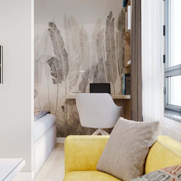 Фото из портфолио Уютная студия в ЖК Селигер – фотографии дизайна интерьеров на INMYROOM