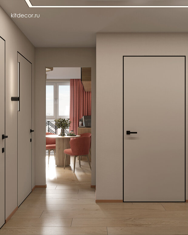 Фото из портфолио Коралловые акценты – фотографии дизайна интерьеров на INMYROOM