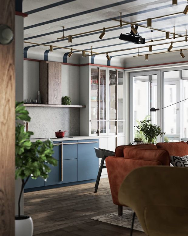 Фотография: Кухня и столовая в стиле Современный, Эклектика, Квартира, Проект дня, Санкт-Петербург, ToTaste Studio, 3 комнаты, 60-90 метров, Более 90 метров – фото на INMYROOM