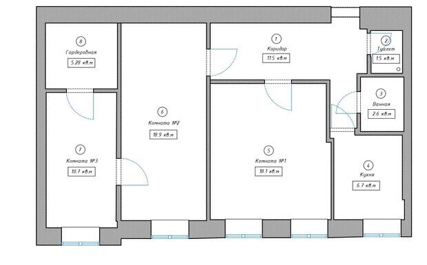 Фотография: Планировки в стиле , Квартира, Проект дня, 2 комнаты, 60-90 метров, Санкт-Петербруг, современный с элементами классики и роскоши – фото на INMYROOM