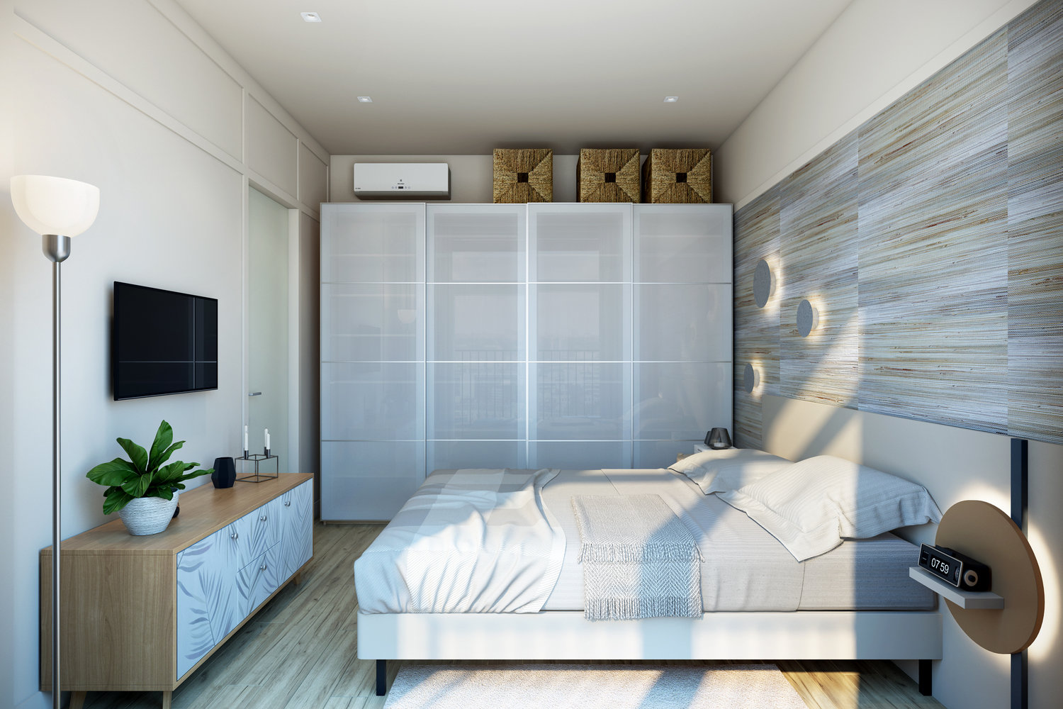 Фотография: Спальня в стиле Современный, Квартира, Проект недели, Москва, Эко, Ольга Райская, 40-60 метров – фото на INMYROOM Фотография: Спальня в стиле Современный, Квартира, Проект недели, Москва, Эко, Ольга Райская, 40-60 метров – фото на INMYROOM