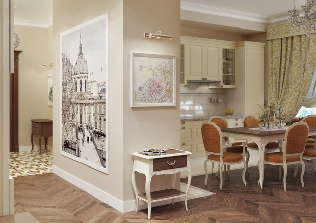 Фотография: Кухня и столовая в стиле Классический, Квартира, Проект недели, Москва, Монолитный дом, 4 и больше, Более 90 метров, Юлия Панфилова – фото на INMYROOM