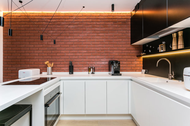 Фотография: Кухня и столовая в стиле Лофт, Минимализм, Квартира, Проект недели, Реутов, 40-60 метров, Icon, Роман Потапов – фото на INMYROOM