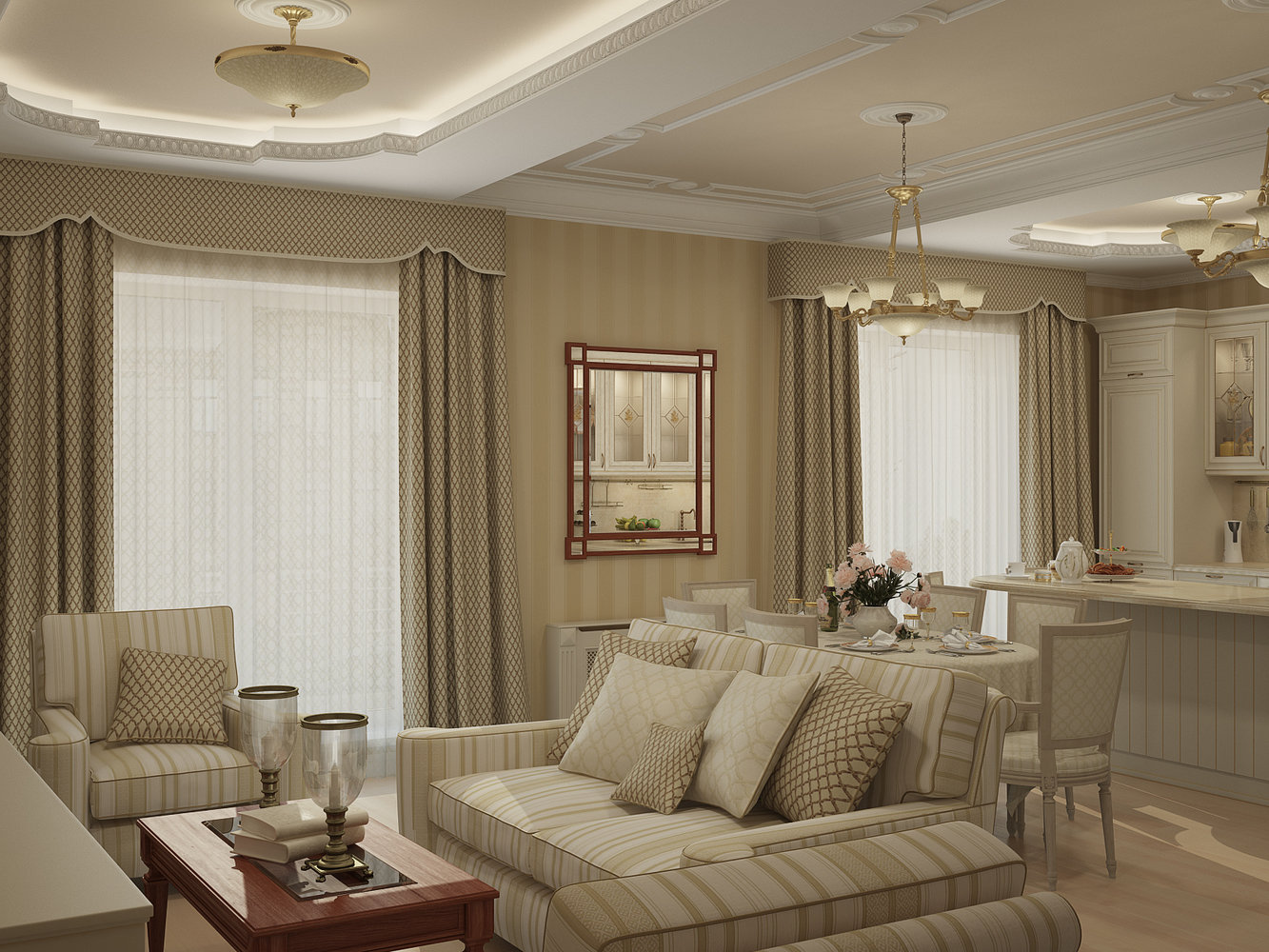 Фотография: Гостиная в стиле Классический, Квартира, Дома и квартиры, Москва – фото на INMYROOM