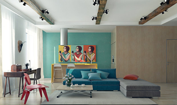 Фото из портфолио Яркий минимализм – фотографии дизайна интерьеров на INMYROOM