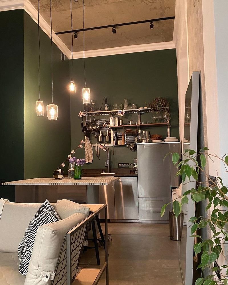 Фотография: Кухня и столовая в стиле Лофт, Скандинавский, Современный, Квартира, Студия, Проект недели, Монолитно-кирпичный, Сбербанк – фото на INMYROOM Фотография: Кухня и столовая в стиле Лофт, Скандинавский, Современный, Квартира, Студия, Проект недели, Монолитно-кирпичный, Сбербанк – фото на INMYROOM