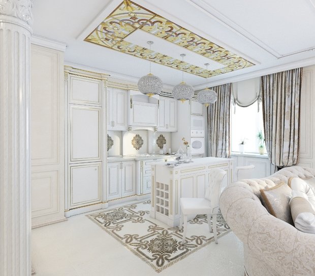 Фото из портфолио Квартира в классическом стиле в светлых тонах – фотографии дизайна интерьеров на INMYROOM