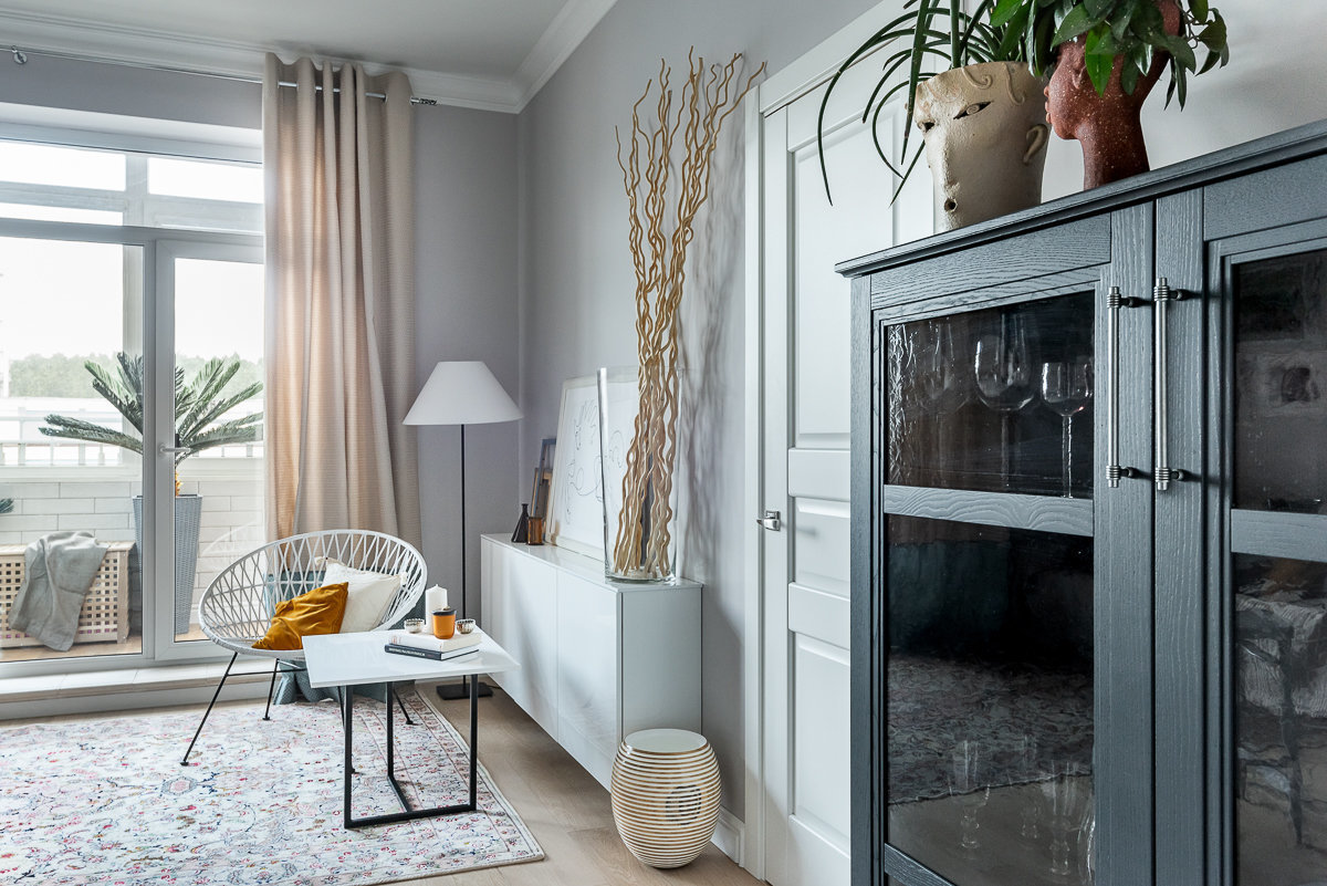 Фотография: Гостиная в стиле Скандинавский, Современный, Эклектика, Квартира, Проект дня, Челябинск, 2 комнаты, 60-90 метров, Юлия Фамбулова, Наталья Горбунова – фото на INMYROOM Фотография: Гостиная в стиле Скандинавский, Современный, Эклектика, Квартира, Проект дня, Челябинск, 2 комнаты, 60-90 метров, Юлия Фамбулова, Наталья Горбунова – фото на INMYROOM