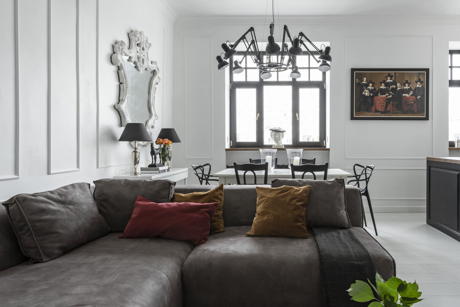 Фотография: Гостиная в стиле Эклектика, Квартира, Проект недели, Екатеринбург, Сталинка, 3 комнаты, 60-90 метров, Ольга Минуллина – фото на INMYROOM