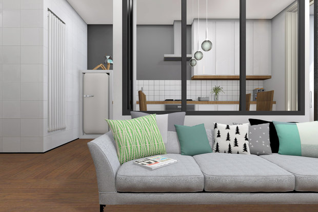 Фото из портфолио Квартира в скандинавском стиле (3D проект) – фотографии дизайна интерьеров на INMYROOM