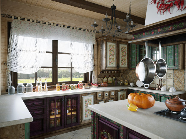 Фото из портфолио Кухня в загородном доме – фотографии дизайна интерьеров на INMYROOM