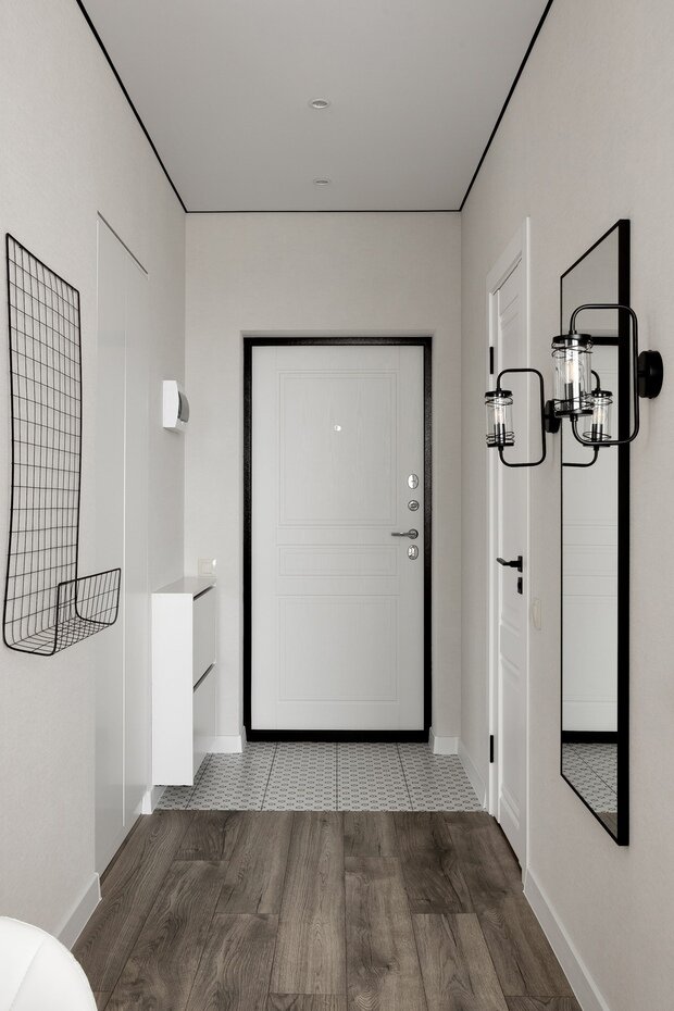 Фотография: Прихожая в стиле Скандинавский, Современный, Малогабаритная квартира, Квартира, Проект недели, Самара, 2 комнаты, до 40 метров, Александра Баканова – фото на INMYROOM