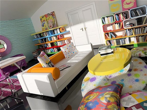 Фотография: Гостиная в стиле Классический, Скандинавский, Современный, Эклектика, Квартира, Дома и квартиры, Поп-арт – фото на INMYROOM