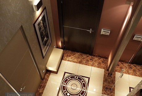 Прихожая с гардеробом 8 кв. м в современном стиле