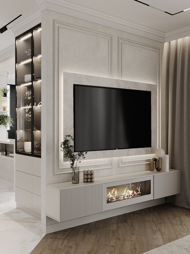 Фото из портфолио Дизайн интерьера квартиры в ЖК «Черная Речка 41» в стиле современный минимализм с элементами классики – фотографии дизайна интерьеров на INMYROOM