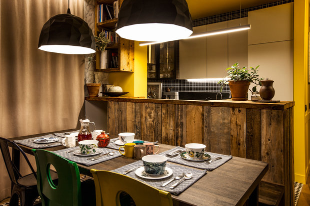 Фотография: Кухня и столовая в стиле Прованс и Кантри, Эко, Эклектика, Квартира, Проект недели, Химки, Монолитный дом, 4 и больше, Более 90 метров, Ирина Бородинова, Илья Бирюков, Archibeyou – фото на INMYROOM