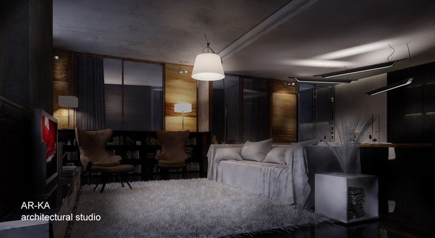 Фото из портфолио LUX Лофт на Мосфильмовской – фотографии дизайна интерьеров на InMyRoom.ru