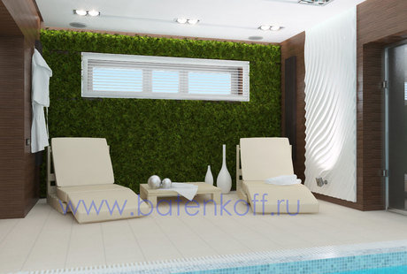 Дизайн проект бассейна в частном доме в цокольном этаже в г Нягань от Батенькофф