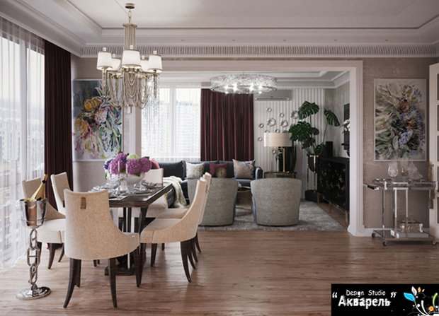 Фото из портфолио Интерьер четырехкомнатной квартиры в стиле американской классики – фотографии дизайна интерьеров на INMYROOM