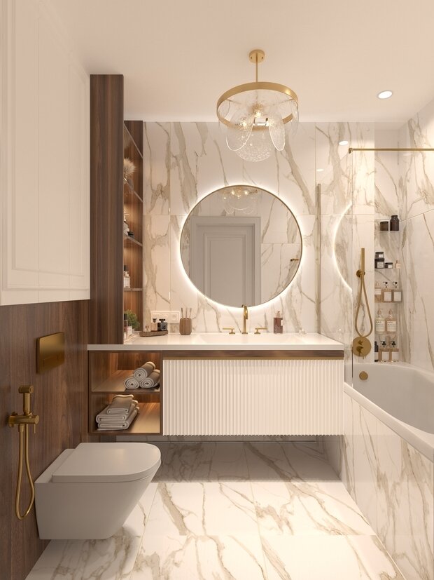 Фото из портфолио Квартира в бежевых оттенках – фотографии дизайна интерьеров на INMYROOM