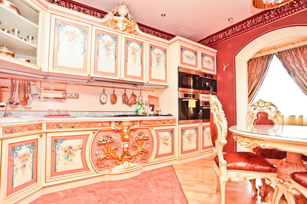 Фотография: Кухня и столовая в стиле Классический, Современный, Квартира, Дома и квартиры, Роспись – фото на INMYROOM