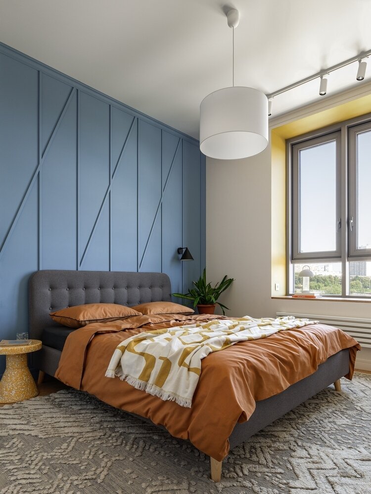 Фотография: Спальня в стиле Современный, Скандинавский, Квартира, Проект недели, Москва, 2 комнаты, 40-60 метров, 60-90 метров, Монолитно-кирпичный, Анастасия Заркуа – фото на INMYROOM Фотография: Спальня в стиле Современный, Скандинавский, Квартира, Проект недели, Москва, 2 комнаты, 40-60 метров, 60-90 метров, Монолитно-кирпичный, Анастасия Заркуа – фото на INMYROOM