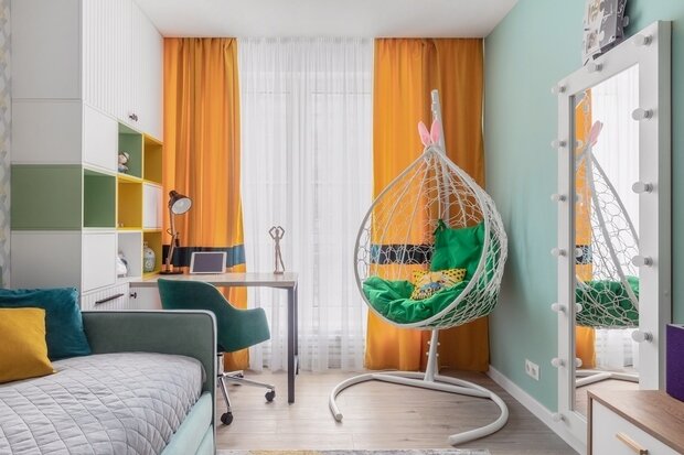 Фотография: Детская в стиле Современный, Скандинавский, Квартира, Проект недели, Москва, 4 и больше, 60-90 метров, Майя Валит – фото на INMYROOM