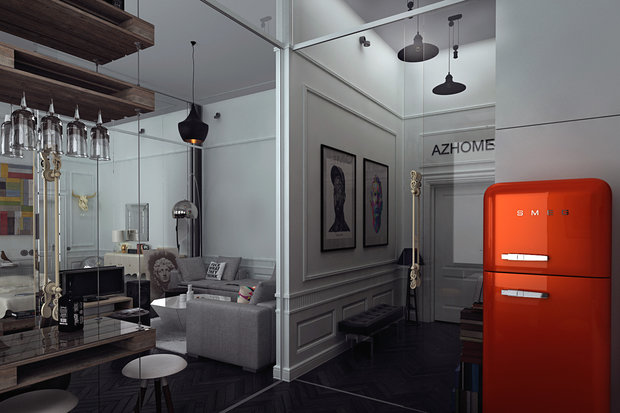 Фотография: Кухня и столовая в стиле Лофт, Эклектика, Квартира, Дома и квартиры, Проект недели – фото на INMYROOM