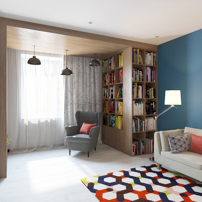 Фото из портфолио Яркая и свежая квартира, г. Сургут – фотографии дизайна интерьеров на INMYROOM Фото из портфолио Яркая и свежая квартира, г. Сургут – фотографии дизайна интерьеров на INMYROOM