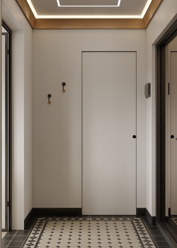 Фотография: Прихожая в стиле Современный, Квартира, Проект дня, Москва, Монолитный дом, 2 комнаты, 40-60 метров, Project P, Анастасия Петухова – фото на INMYROOM