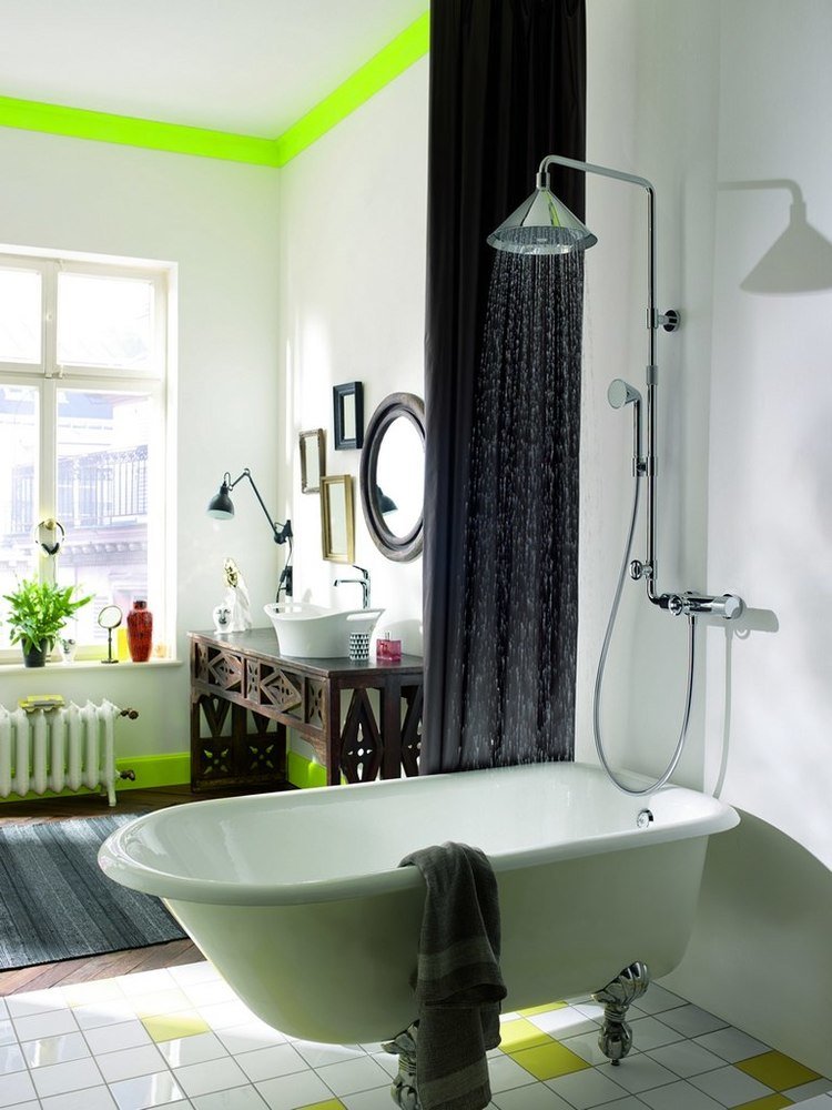 Фотография: Ванная в стиле Эклектика, Декор интерьера, Дизайн интерьера, Цвет в интерьере – фото на INMYROOM Фотография: Ванная в стиле Эклектика, Декор интерьера, Дизайн интерьера, Цвет в интерьере – фото на INMYROOM