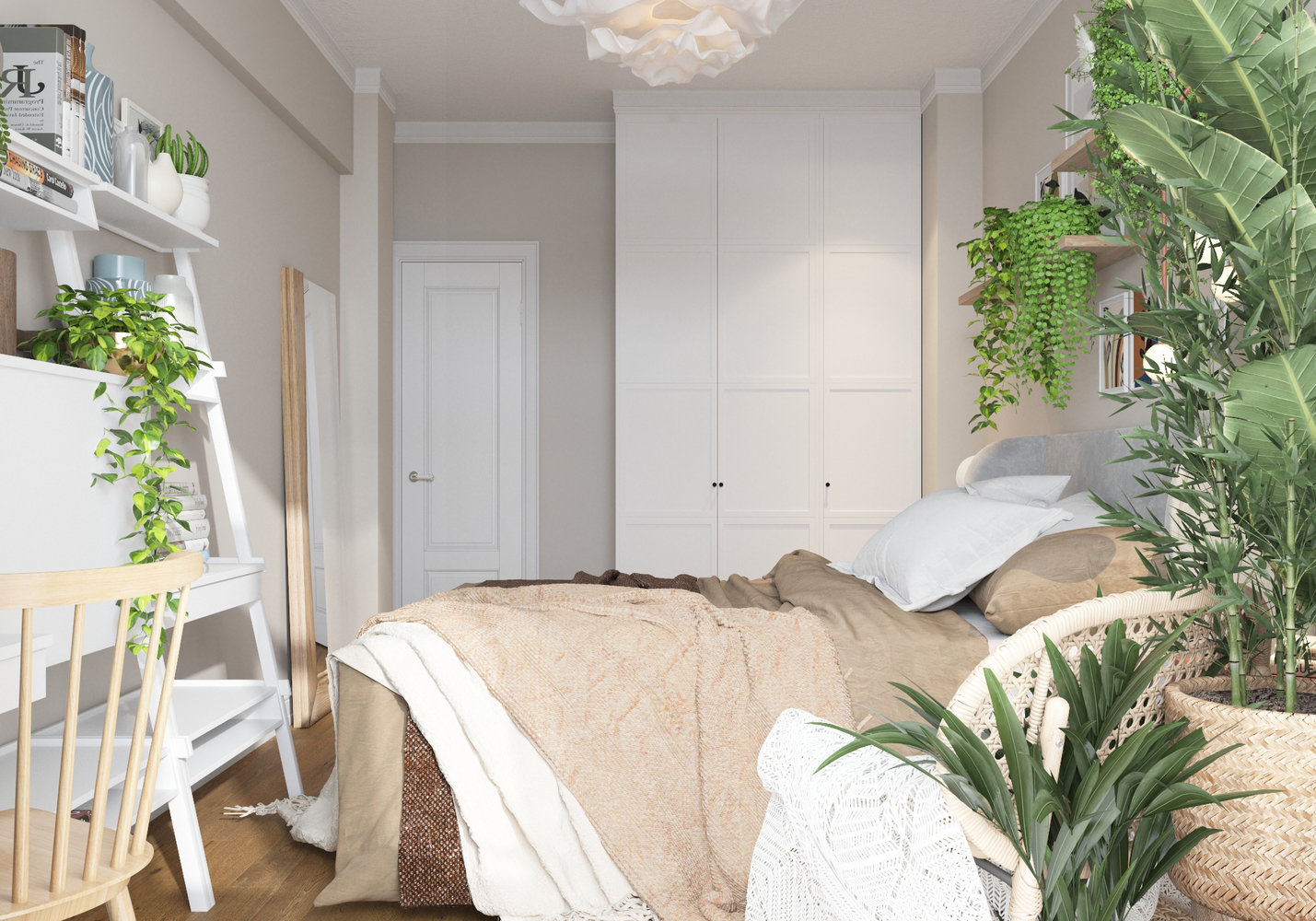 Фотография: Спальня в стиле Современный, Эко, Скандинавский, Квартира, Проект недели, Казань, 3 комнаты, 60-90 метров, Марина Меренкова – фото на INMYROOM Фотография: Спальня в стиле Современный, Эко, Скандинавский, Квартира, Проект недели, Казань, 3 комнаты, 60-90 метров, Марина Меренкова – фото на INMYROOM