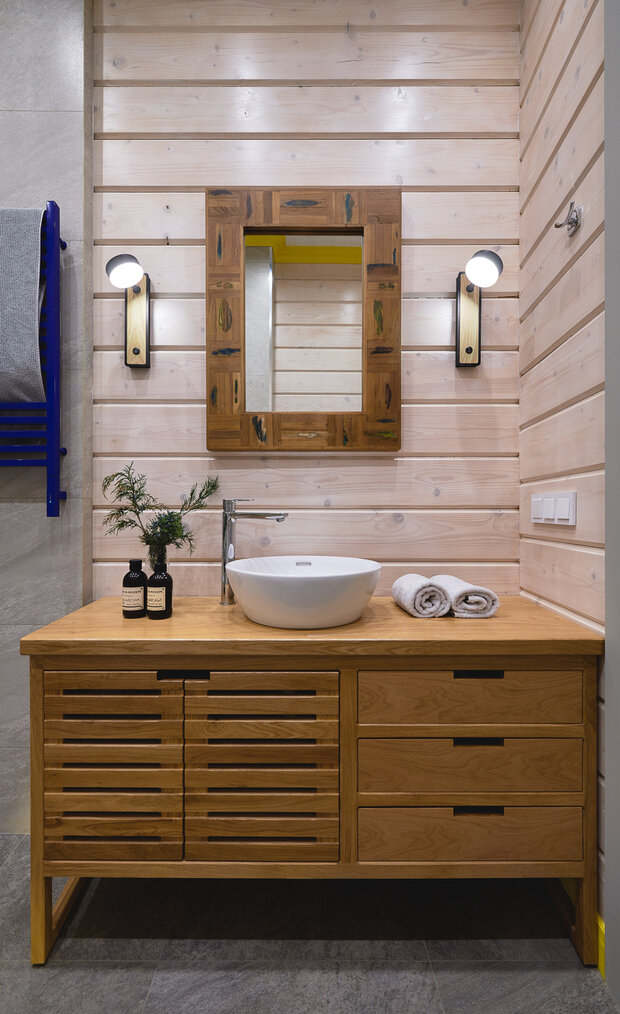 Фотография: Ванная в стиле Прованс и Кантри, Восточный, Эклектика, Эко, Дом, Проект недели, Дом и дача, Московская область, Ирина Васильева, 4 и больше, Более 90 метров, Александра Лепина, студия SVETLITSA – фото на INMYROOM