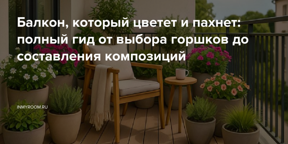 Балкон, который цветет и пахнет: полный гид от выбора горшков до составления композиций
