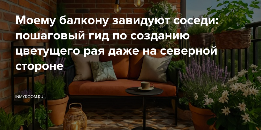 Моему балкону завидуют соседи: пошаговый гид по созданию цветущего рая даже на северной стороне